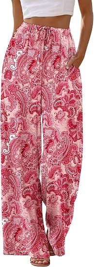 Wide-Leg Paisley Print Pants image 2
